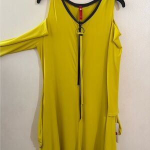 Yellow Cold Shoulder Jumpsuit
